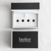 Set Of Black With Rhodium Rim Screw Top Evening Shirt Dress Studs - Image 2